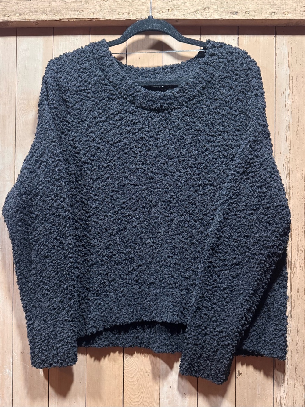 Sanctuary Black Boucle Sweater